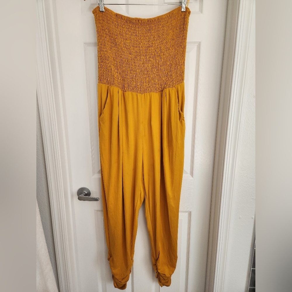 Strapless Long Pant Romper
